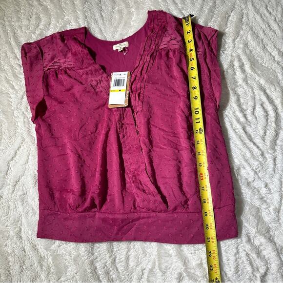 Mason & Belle Size M Mauve Business Casual Dot Blouse Top NWT Textured Career - Picture 9 of 12